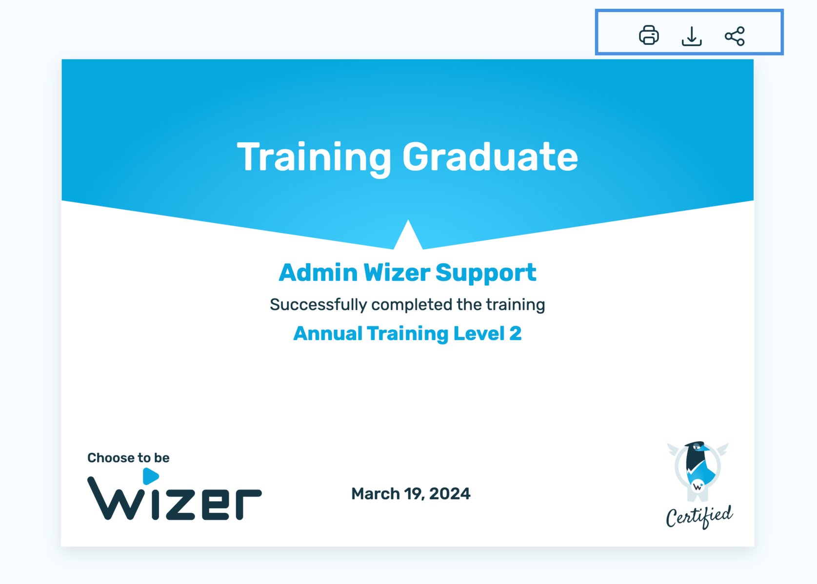 Certificates After Completing a Training