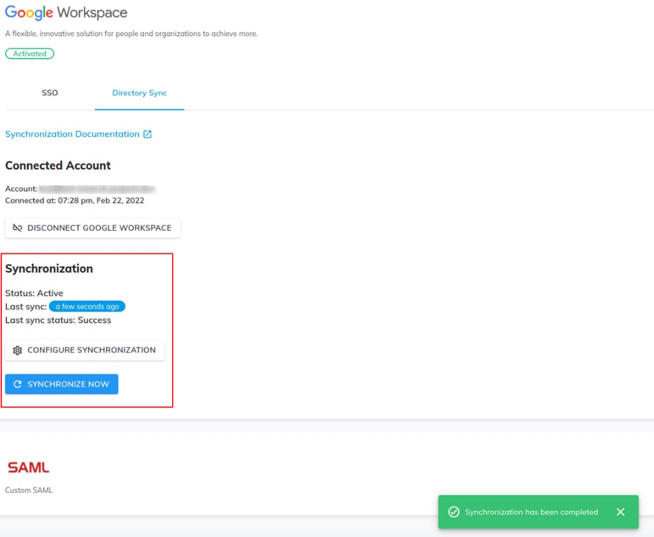 Google Workspace Directory Synchronization