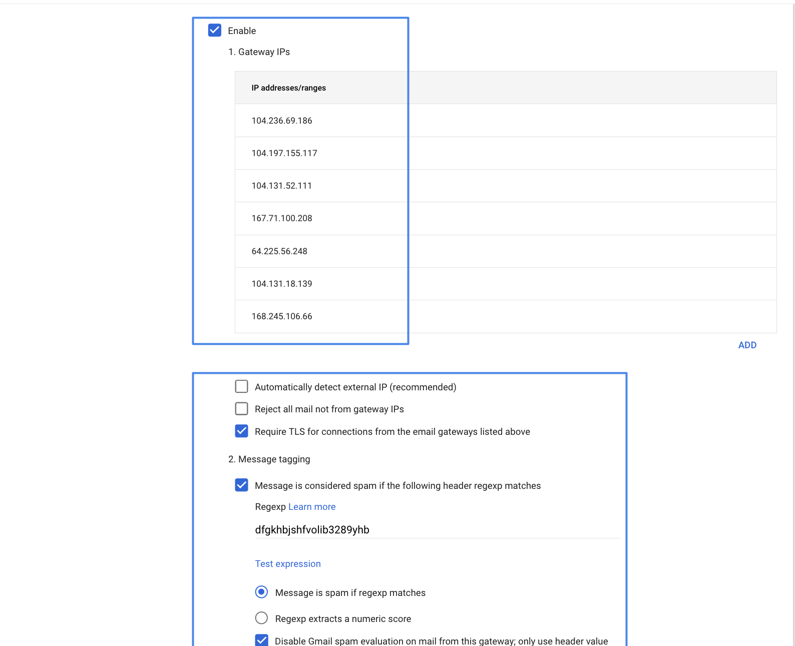 Whitelisting for Google Workspace